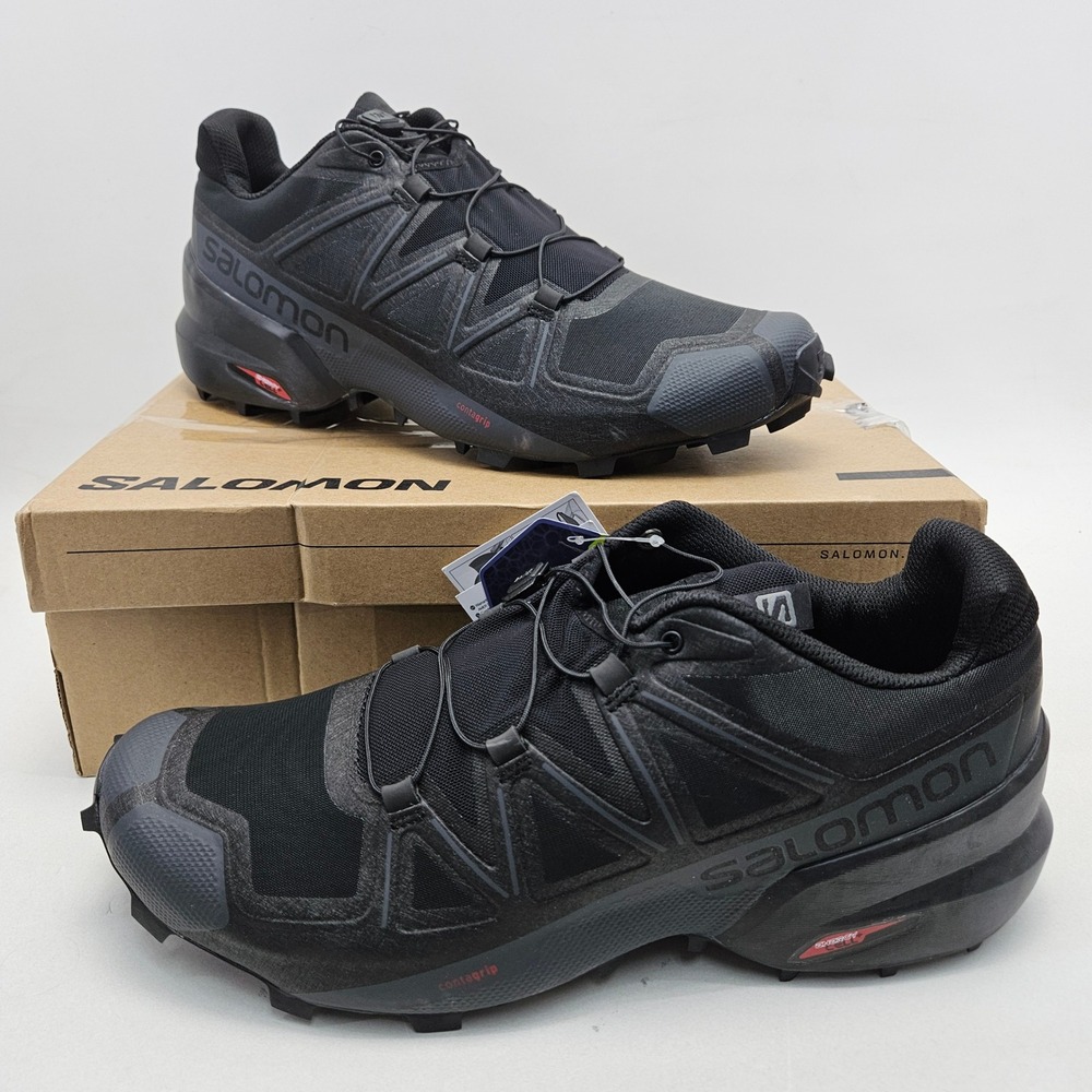 Salomon Speedcross 5 Mens Trail Running Shoes Black Phantom L40684000 Size 12